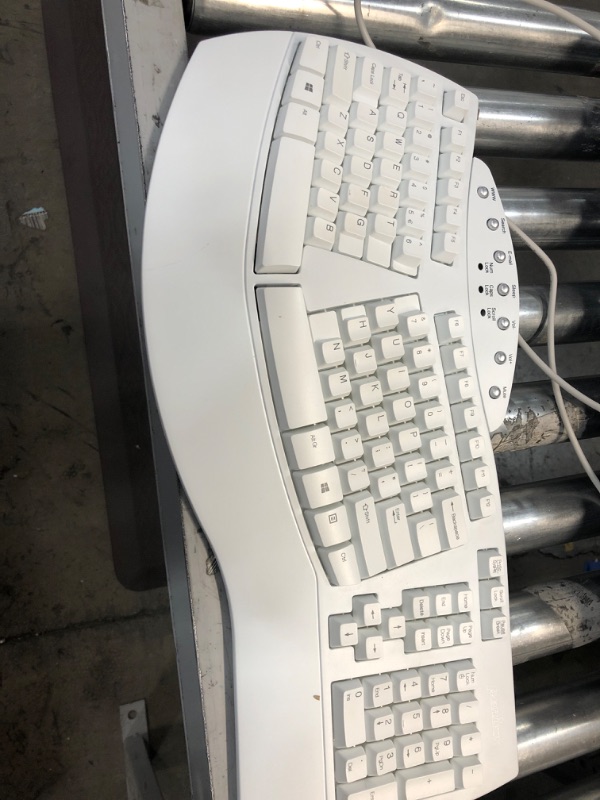 Photo 3 of Perixx PERIBOARD-512 Wired Ergonomic Natural Split Keyboard with 7 Multimedia Keys, White
