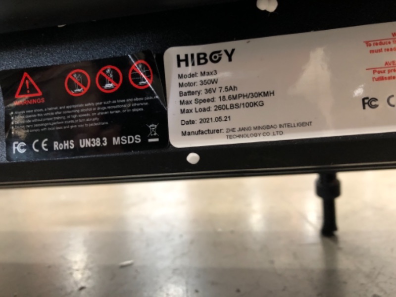 Photo 6 of nonfunctional-Hiboy MAX3 Electric Scooter
