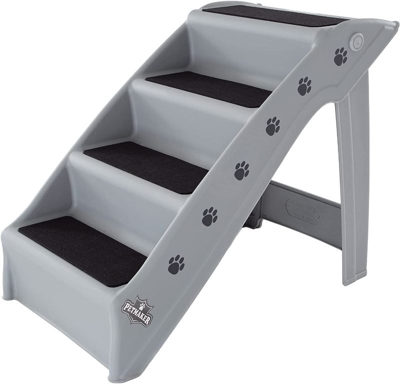 Photo 1 of **SIMILAR TO PHOTO** Folding Plastic Pet Stairs Collection - Durable Indoor/Outdoor 4 Step Design With Built-in Safety Features, Home or Travel, for Dogs and Cats