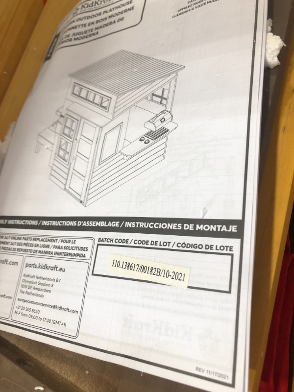Photo 3 of KidKraft Modern Outdoor Wooden Playhouse with Picnic Table, Mailbox and Outdoor Grill, Gift for Ages 3+
