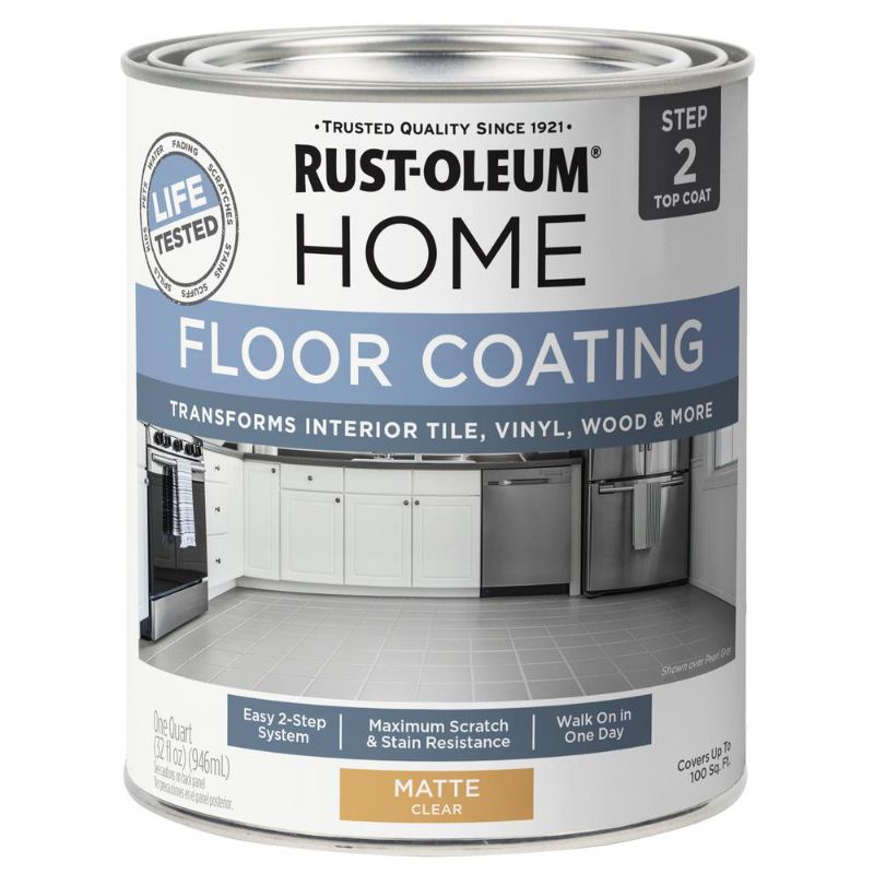 Photo 1 of 1014712 1 Qt. Home Matte Clear Water-Based Acrylic Floor Paint
