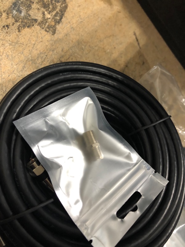 Photo 4 of Bundle of 2
GTOTd Coaxial Cable (35 Feet) with RG6 Coax Cable Connector (F-Type Cable Extension Adapter 1X) Black Coax Satellite TV 75 Ohm Cable