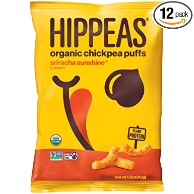 Photo 1 of *EXPIRES JUN15/2022** Hippeas Organic Sriracha Sunshine Chickpea Puffs - Case of 12 - 1.5 OZ
