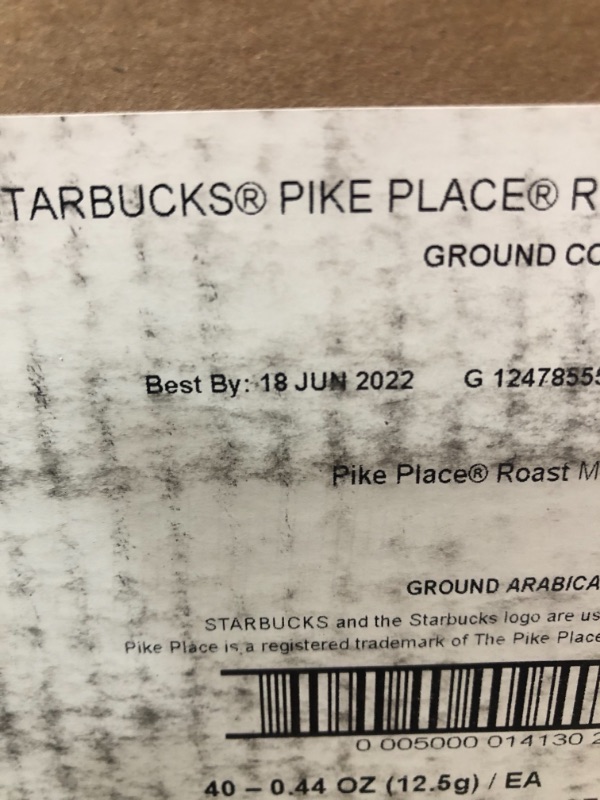 Photo 3 of **EXPIRES JUN18/2022** Starbucks Medium Roast K-Cup Coffee Pods — Pike Place for Keurig Brewers — 1 box (40 pods)
