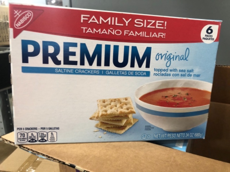 Photo 3 of **EXPIRES JUN04/2022** Premium Saltine Crackers, Family Size, 3 Boxes

