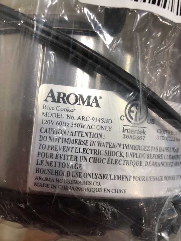 Photo 1 of Aroma Housewares ARC-914SBD Digital Cool-Touch Rice Grain Cooker and Food Steamer, Stainless, Silver, 4-Cup (Uncooked) / 8-Cup (Cooked)
