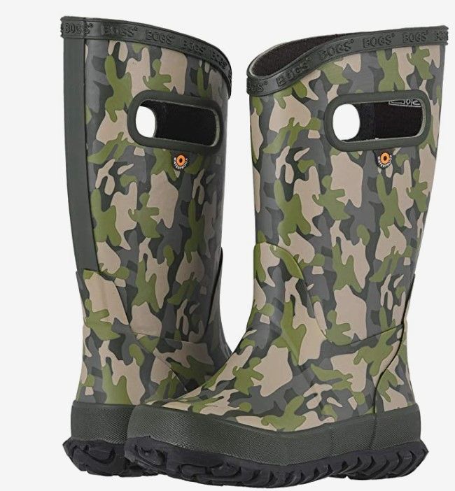 Photo 1 of Bogs Kids Rain Boots Army Camo (Toddler/Little Kid/Big Kid) 1 L