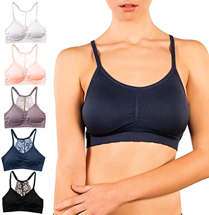 Photo 1 of Alyce Intimates Seamless Womens Bra, Pack of 5 X LARGE
