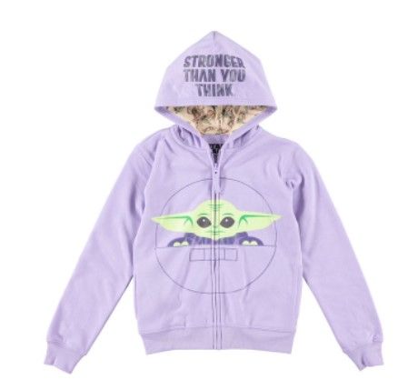 Photo 1 of Freeze Baby Yoda Girls' Costume Hoodie - The Mandalorian The Child Bassinet Portrait XL 14/16 