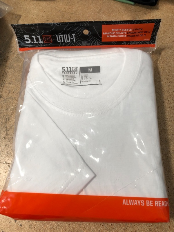 Photo 2 of 5.11 Tactical Utili-T Crew Neck Shirt, Short Sleeves, Cotton Fabric, Pack of 3, medium