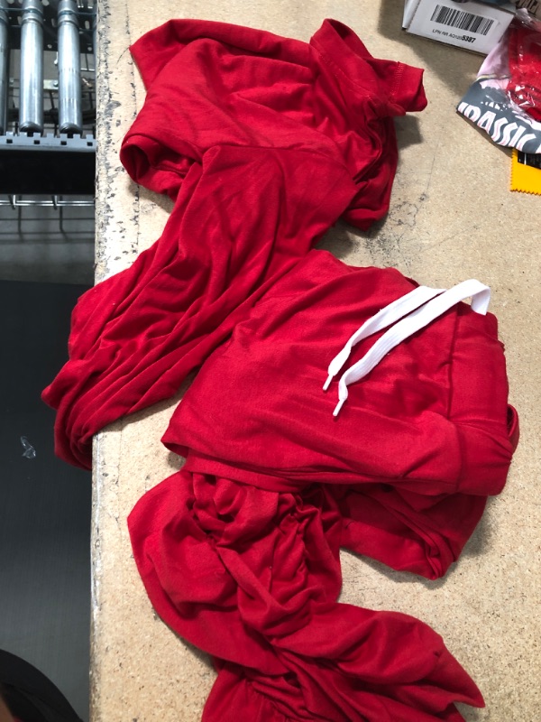 Photo 1 of 2 Piece Red suit with pants and sweatshirt - LARGE 