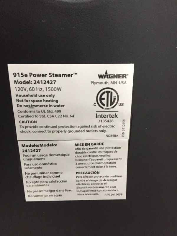 Photo 6 of **INCOMPLETE**
915e On-Demand Power Steamer
