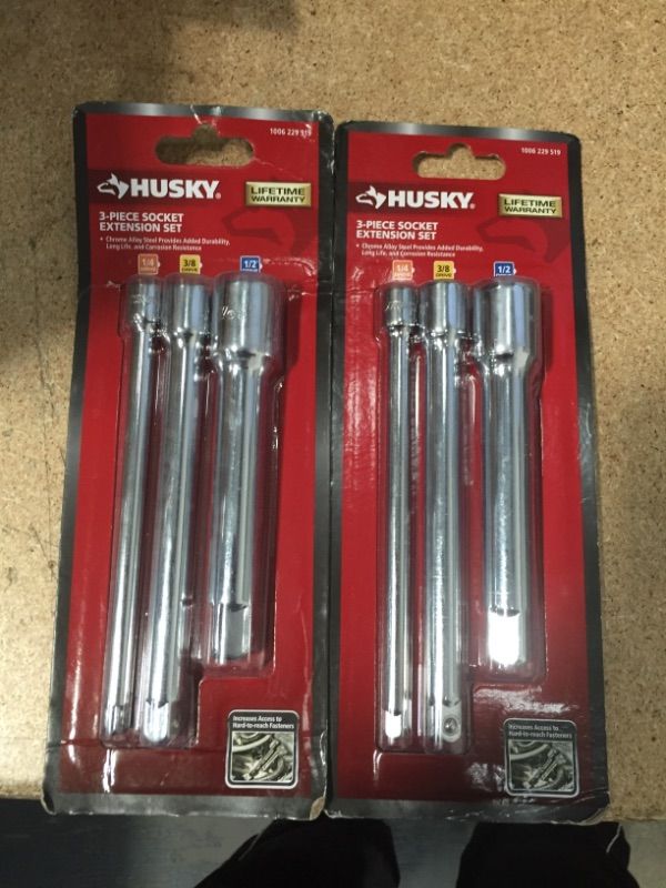 Photo 1 of **SET OF 2**
1/4 in., 3/8 in., and 1/2 in. Drive Socket Extension Set (3-Piece)