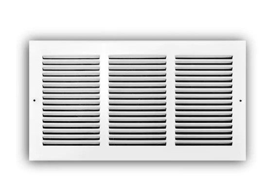 Photo 1 of 16 in. x 8 in. Steel Return Air Grille in White
