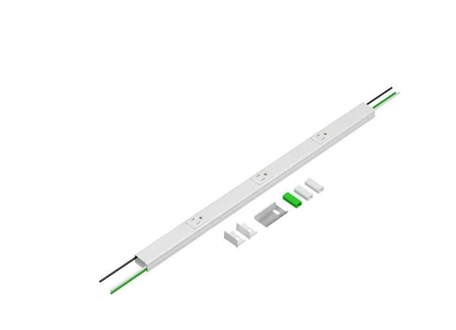 Photo 1 of **INCOMPLETE**
Wiremold Plugmold 22 in. 3-Outlet Hardwired Power Strip with Tamper Resistant Receptacles, White
