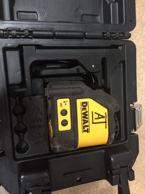 Photo 1 of **INCOMPLETE & DAMAGED**
165 ft. Green Self-Leveling Cross Line Laser Level with (3) AAA Batteries & Case

