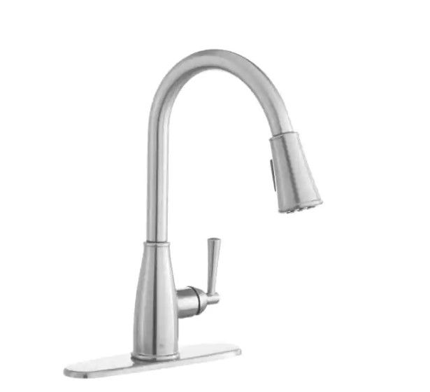 Photo 1 of Fairhurst Single-Handle Pull-Down Sprayer Kitchen Faucet with TurboSpray and FastMount in Stainless Steel
