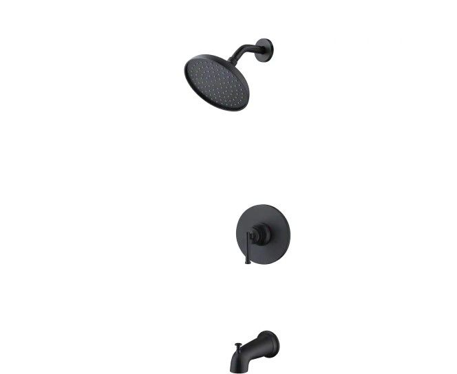 Photo 1 of **INCOMPLETE**
Oswell Single-Handle 1-Spray Tub and Shower Faucet in Matte Black (Valve Included)
