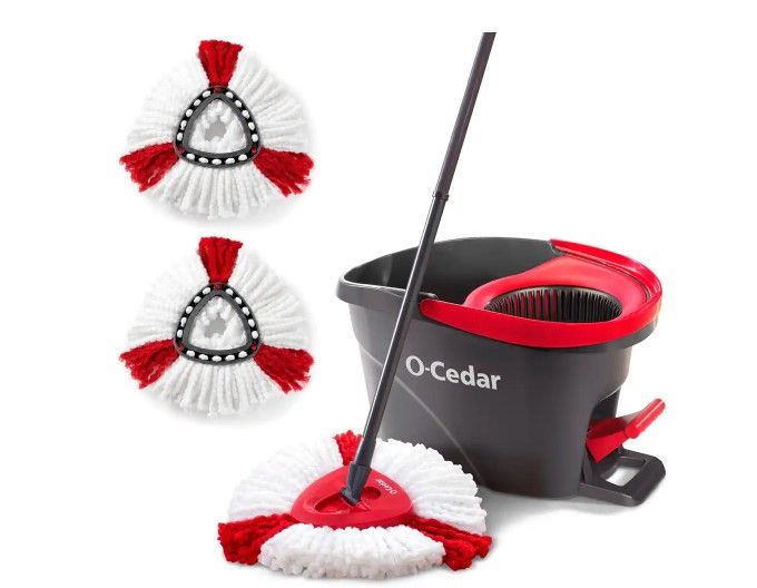 Photo 1 of **INCOMPLETE**
EasyWring Microfiber Spin Mop and Bucket Floor Cleaning System with 2 Extra Power Refills
