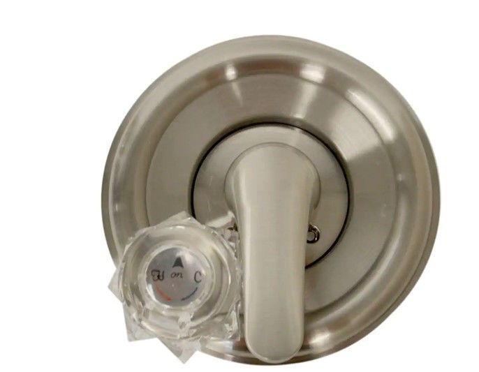 Photo 1 of **INCOMPLETE**
1-Handle Valve Trim Kit in Brushed Nickel for Delta Tub/Shower Faucets (Valve Not Included)
