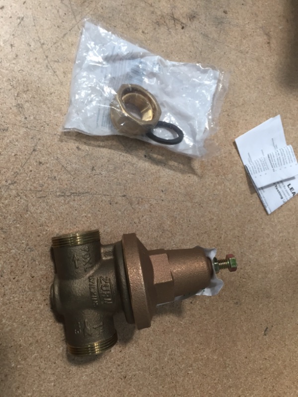 Photo 3 of 1 in. Brass Water Pressure-Reducing Double-Union FNPT Valve
