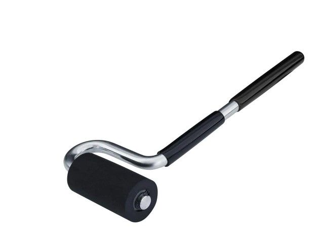 Photo 1 of 1-1/2 in. x 3 in. Long Handle J-Roller with Rubber Roller
