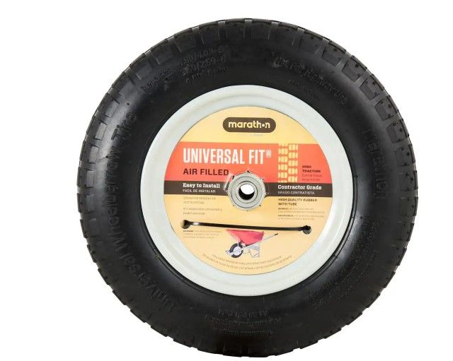 Photo 1 of 14.5 in. Pneumatic Universal Wheelbarrow Wheels
