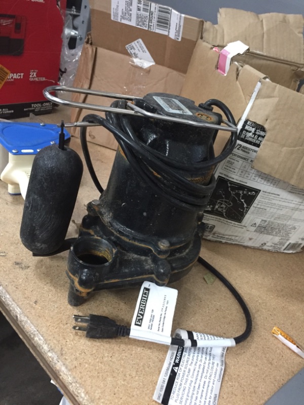 Photo 4 of **DAMAGED**
1/2 HP Cast Iron Sump Pump
