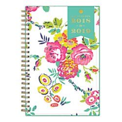 Photo 1 of Blue Sky(TM) Day Designer Weekly/Monthly Academic Planner, CYO, 5in. x 8in., 50% Recycled, Peyton White, July 2018 to June 2019
