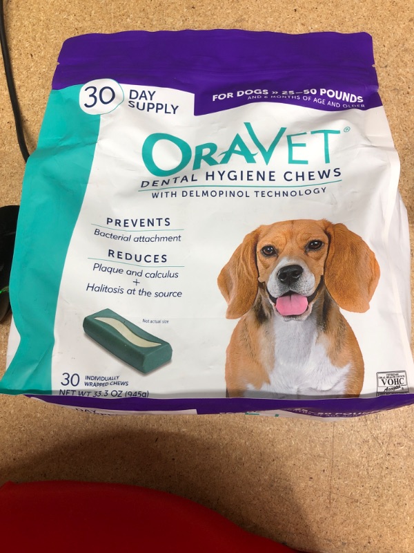 Photo 2 of **NON-REFUNDABLE***
BEST BY 4/18/23
 OraVet Dental Hygiene Chews for Medium Dogs 25-50 lbs
