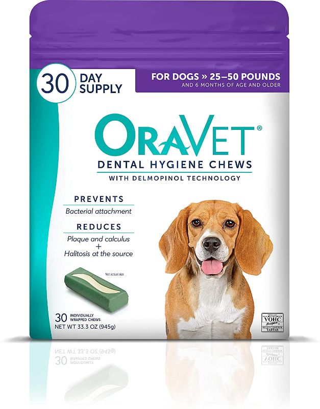 Photo 1 of **NON-REFUNDABLE***
BEST BY 4/18/23
 OraVet Dental Hygiene Chews for Medium Dogs 25-50 lbs
