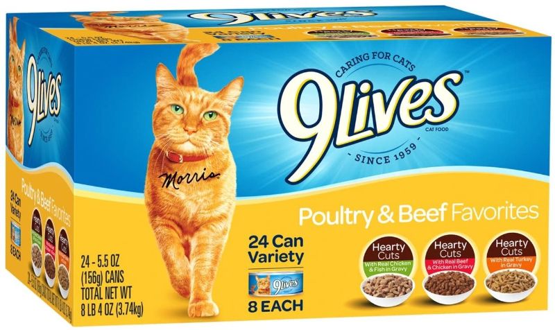 Photo 1 of **NON-REFUDNABLE**
BEST BY 7/23
9Lives Poultry And Beef Variety Pack, 5.5 Ounce (Pack of 24)
