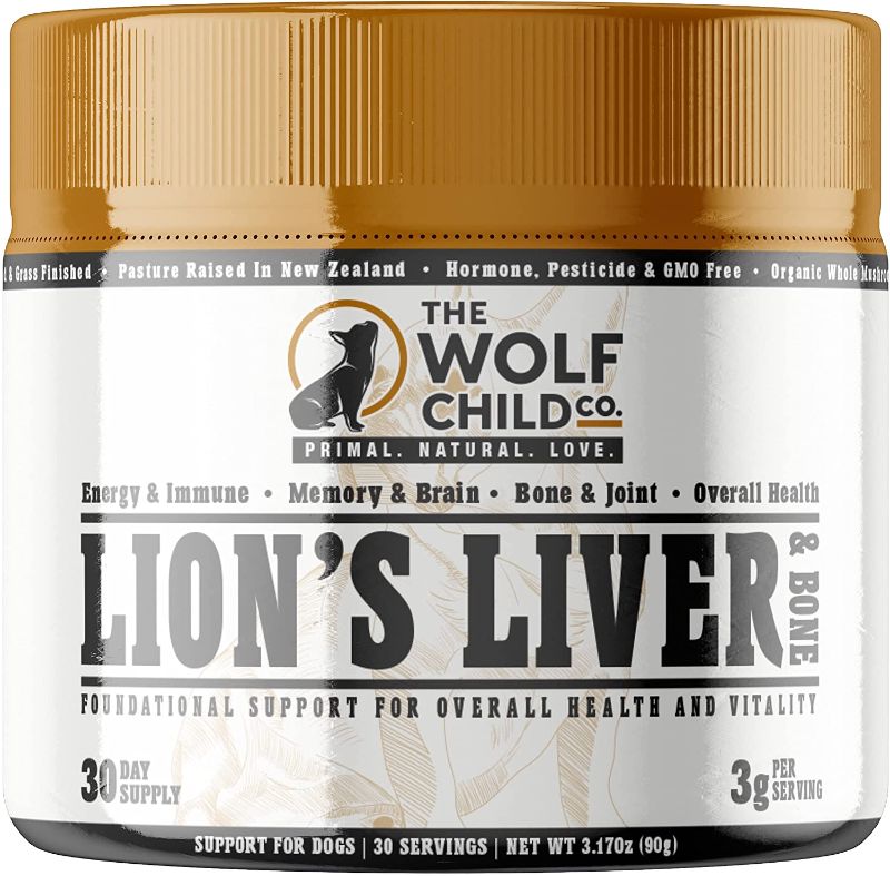 Photo 1 of **NON-REFUNDABLE**
EXP 5/24
The Wolf Child Co. Lion’s Liver and Bone - Multivitamin Food Supplement for Dogs -