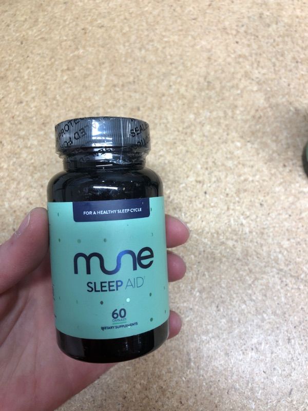 Photo 2 of ***NON-REFUNDABLE**
NO PRINTED EXPERATION DATE- MANUFACTERED 6/20
Mune Sleep Aid with Melatonin, Motherwort, Gotu Kola, Magnolia Bark, GABA | 60 Vegan Capsules (1-Month Supply)