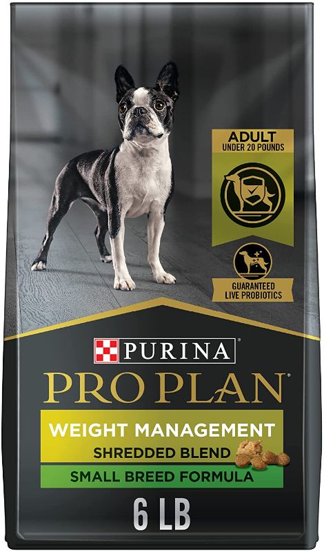 Photo 1 of ***NON-REFUNDABLE**
BEST BY 2/23
Purina Pro Plan Small Breed Weight Management Dog Food, Shredded Blend Chicken & Rice Formula - 6 lb. Bag
