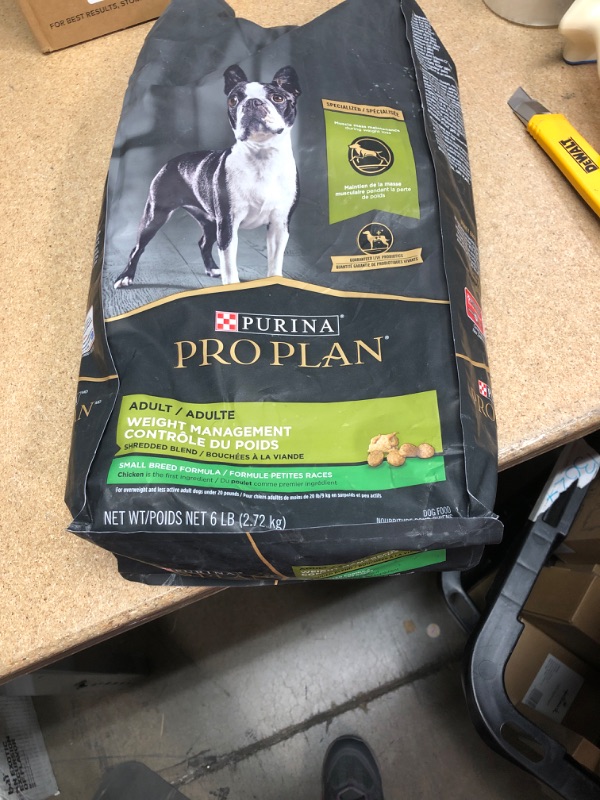 Photo 2 of ***NON-REFUNDABLE**
BEST BY 2/23
Purina Pro Plan Small Breed Weight Management Dog Food, Shredded Blend Chicken & Rice Formula - 6 lb. Bag
