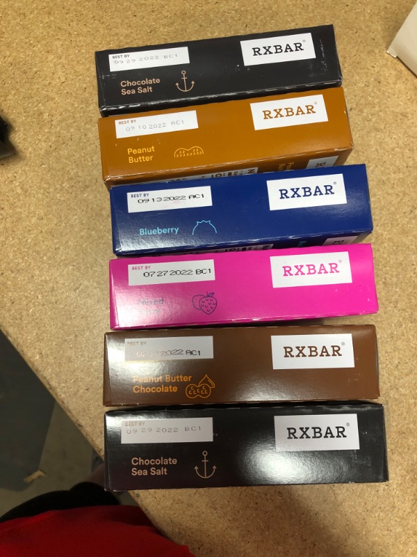 Photo 2 of ***NON-REFUNDABLE
RXBAR, Variety Pack, Protein Bar, 1.83 Ounce (Pack of 24), High Protein Snack, Gluten Free
BEST BY 7/22
