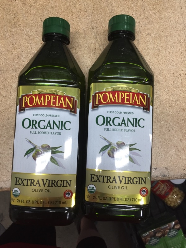 Photo 2 of ***non-refundable**
best by 6/22
2 bottles of Pompeian USDA Organic Robust Extra Virgin Olive Oil, First Cold Pressed, Full-Bodied Flavor, Perfect for Salad Dressings & Marinades, 24 FL. OZ.
