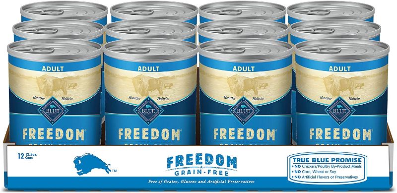 Photo 1 of **NON-REFUNDABLE**
BEST BY 12/23
Blue Buffalo Freedom Grain Free Natural Adult Wet Dog Food, Chicken 12.5oz cans (Pack of 12)
