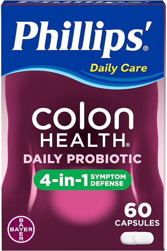 Photo 1 of ***NON-REFUNDABLE**
BEST BY 03/24
Phillips Colon Health - Probiotics Capsules - Immune Support - Helps Defend Occasional Gas, Bloating, Constipation, & Diarrhea - 60 Count

