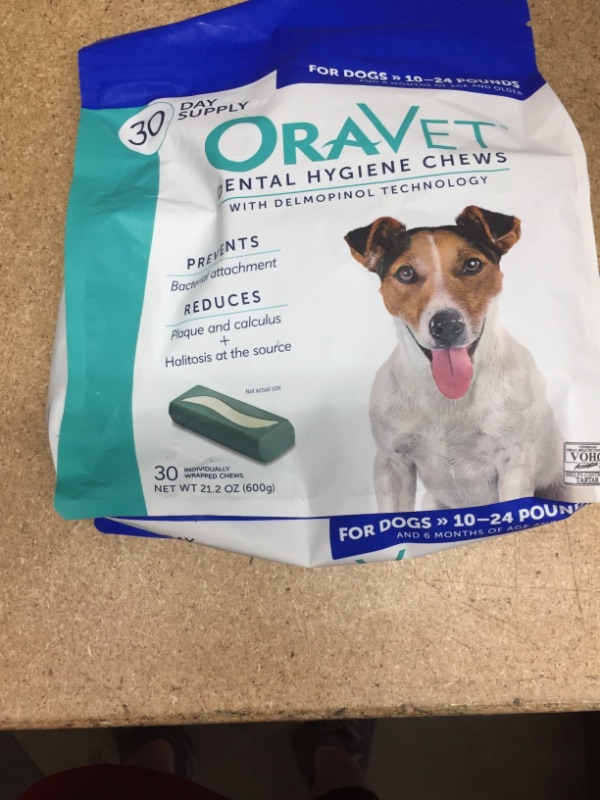 Photo 2 of **NON-REFUNDABLE**
BEST BY 9/24/22
Merial Oravet Dental Hygiene Chew For Dogs (10-24 Lbs), Dental Treats For Dogs, 30 Count
