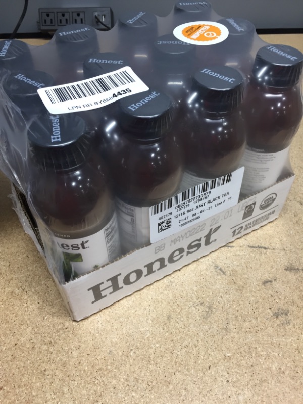 Photo 2 of **NON-REFUNDABLE**
BEST BY 5/22
Honest tea Organic Fair Trade Just Black Tea, 16.9 fl oz (12 Pack)
