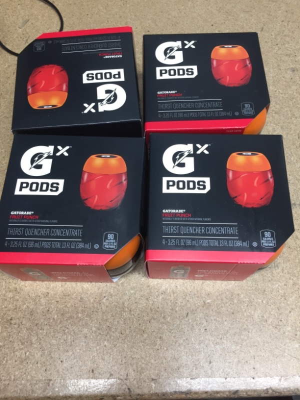 Photo 2 of **non-REFUNDABLE**
BEST BY 9/18/22
Gatorade GX Fruit Punch Pods (12 Pack)
