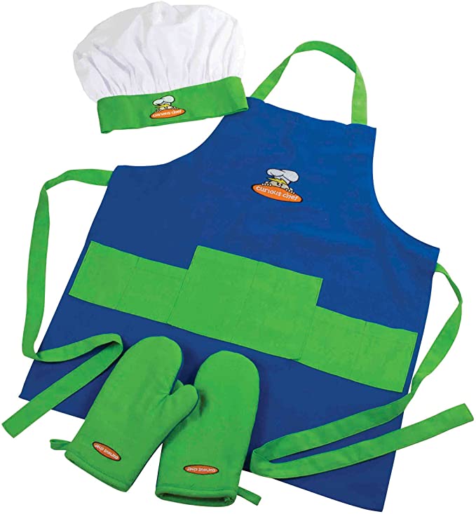 Photo 1 of Curious Chef, 4-Piece Child Chef Textile Set for Girl or Boy
