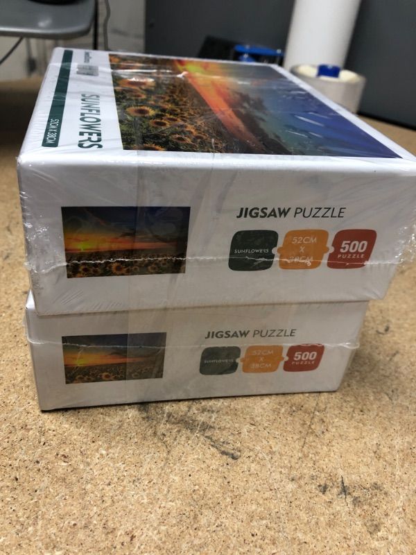 Photo 2 of *2 of SweatDance 500 Piece Jigsaw Puzzles for Adults for Kids-Sunflowers in The Field- Puzzle Games Funny Gifts
