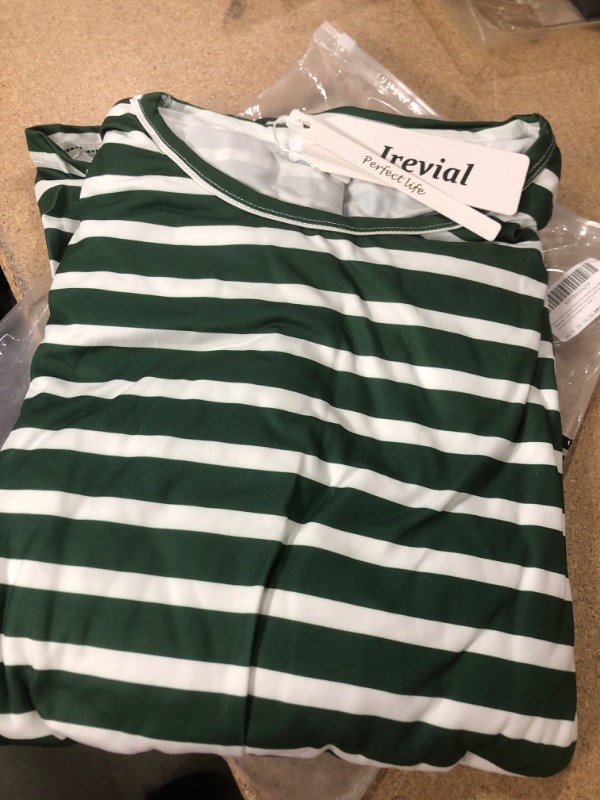 Photo 1 of Irevial Family Pajamas Matching Sets Striped/Plaid Sleepwear Holiday Pjs for Adults and Kids- SIZE XL 