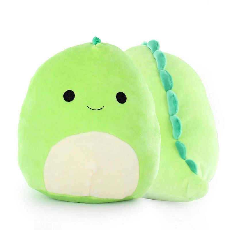 Photo 1 of 8 Inches Dinosaur Stuffed Animal, Cute Dinosaur Plush Toy Soft Stretchy Dinosaur Pillow Lumbar Back Cushion Easter's Gift for Him/Her(Green)
