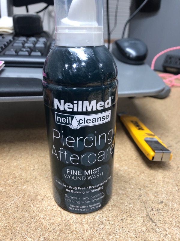 Photo 2 of **NO REFUNDS/RETURNS** - BB:12/2025**-NeilMed NeilCleanse Piercing Aftercare, Fine Mist, 6.3 Fluid Ounce
