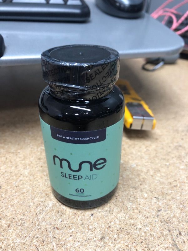 Photo 1 of **NO REFUNDS/RETURNS* -Mune Sleep Aid with Melatonin, Motherwort, Gotu Kola, Magnolia Bark, GABA | 60 Vegan Capsules 
