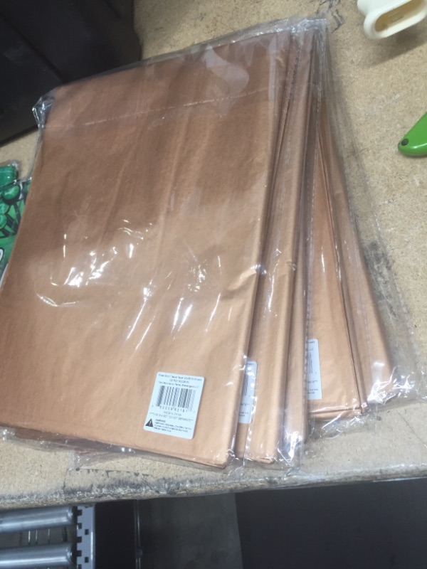 Photo 2 of *INCLUDES 5 PACKS*
Rose Gold Tissue Paper - 50 Sheets 20" x 26" Metallic Rose Gold Wrapping Tissue for DIY Crafts - for Bags Boxes Wine and Champagne
